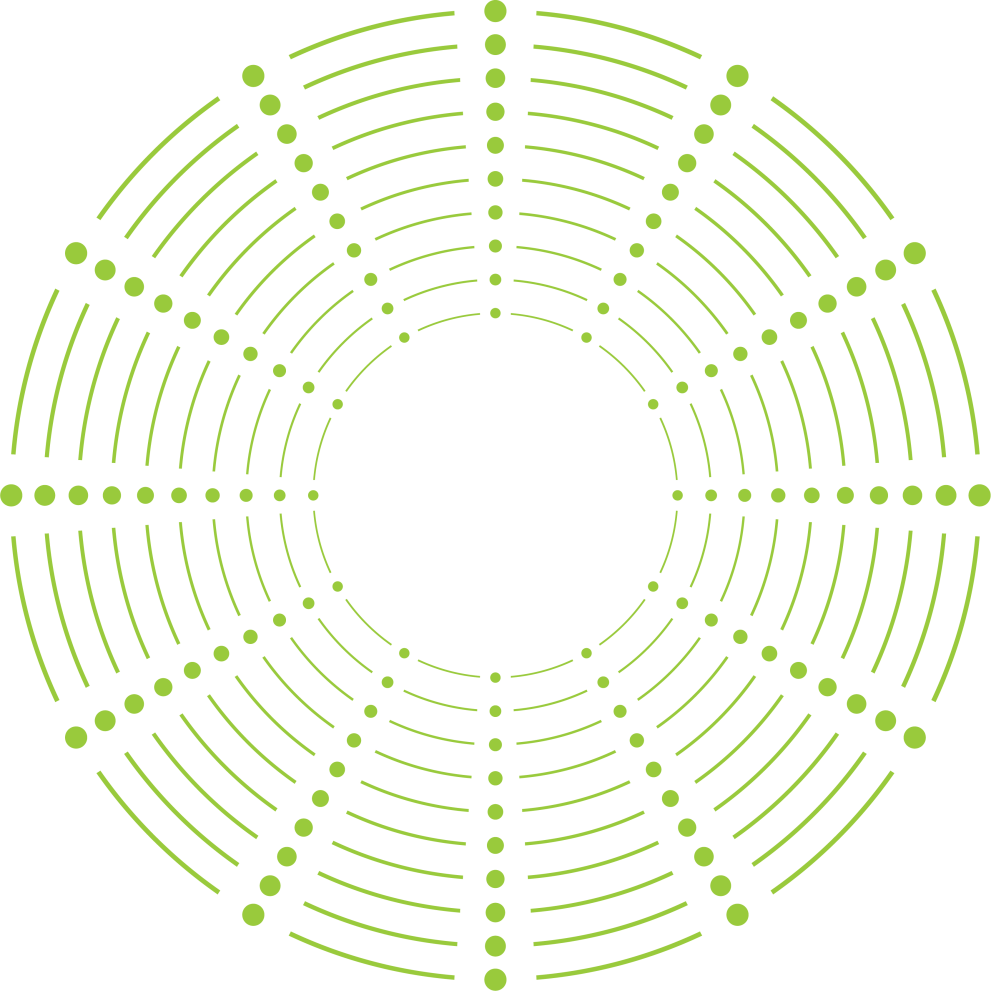 Green dotted circle